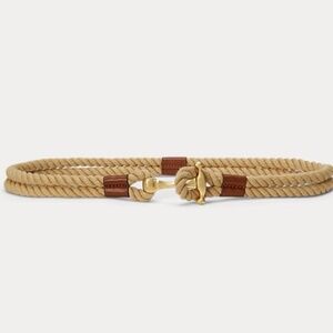 NWT Polo Ralph Lauren Rope Anchor-Toggle Skinny Belt Size XL
